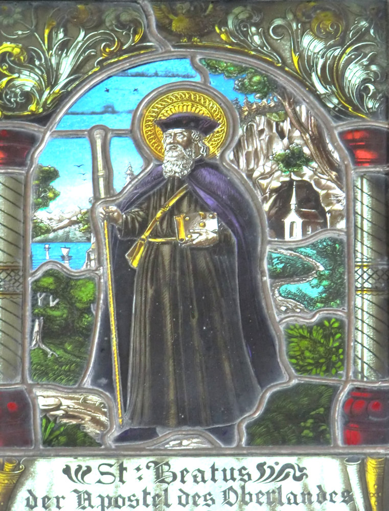 Glasfenster, 1901, in der reformierten Kirche in Beatenberg