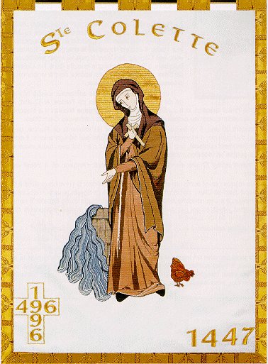 Stickerei zum 15. Jahrestag der Taufe von König Clovis in Bayeux