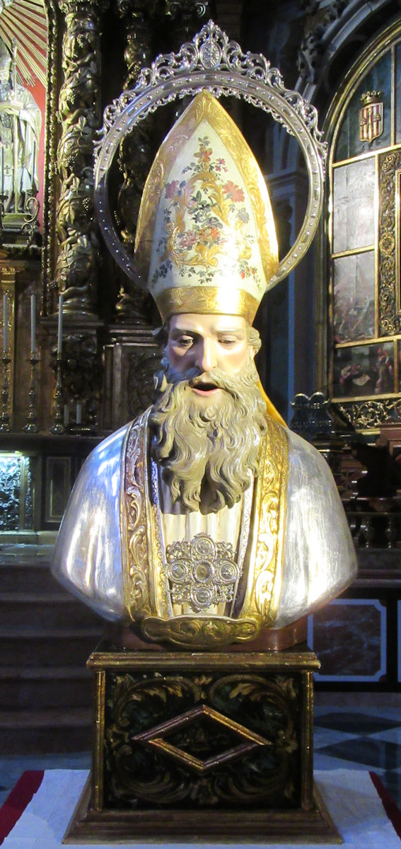 Reliquienbüste in der Kirche San Nicolás in Valencia