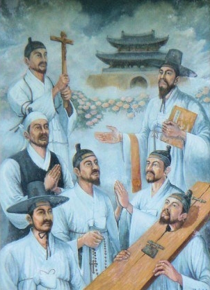 Andachtsbild in der katholischen Kirche in Jeonju