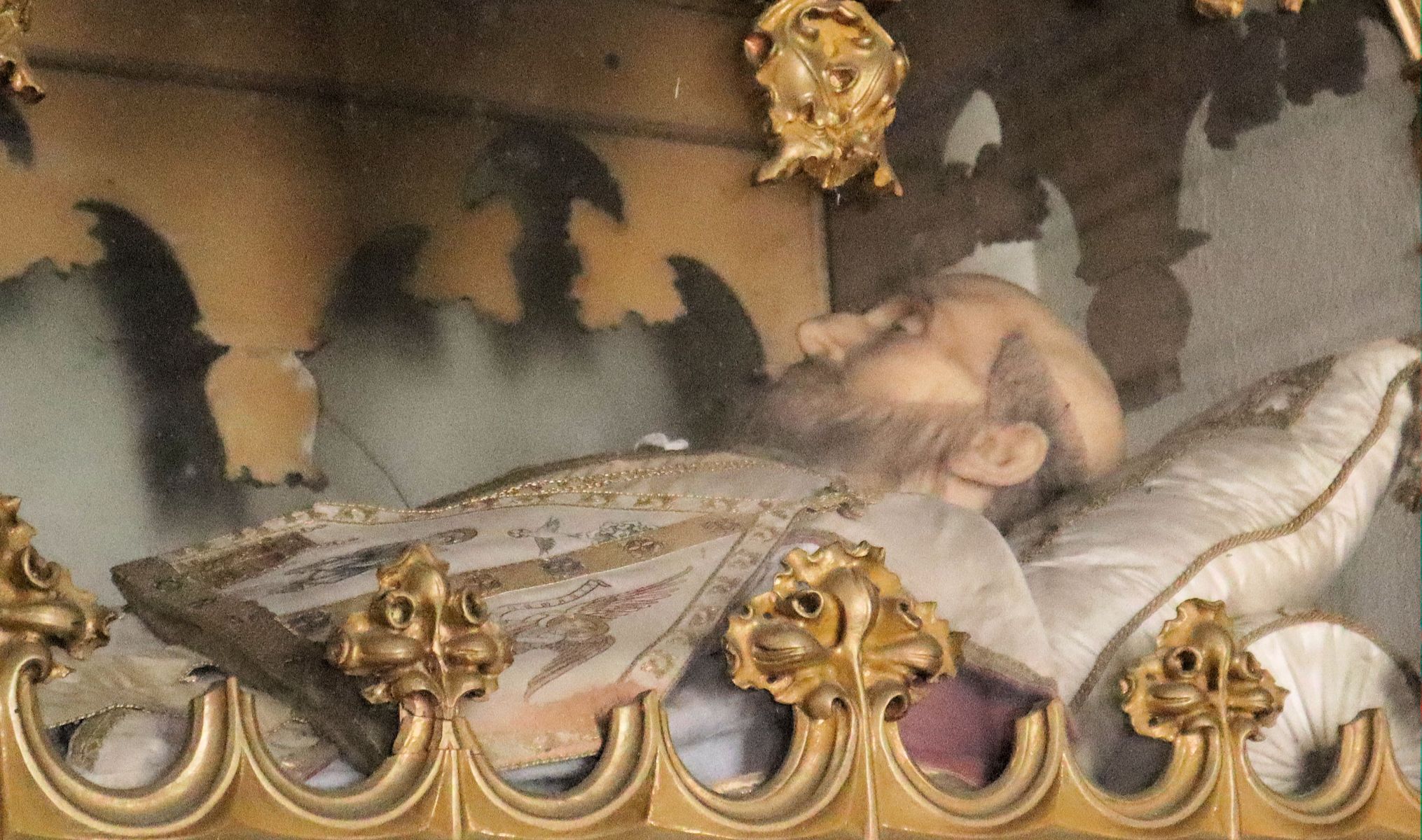 Liegefigur in der ehemaligen Klosterkirche in Sixt-Fer-à-Cheval