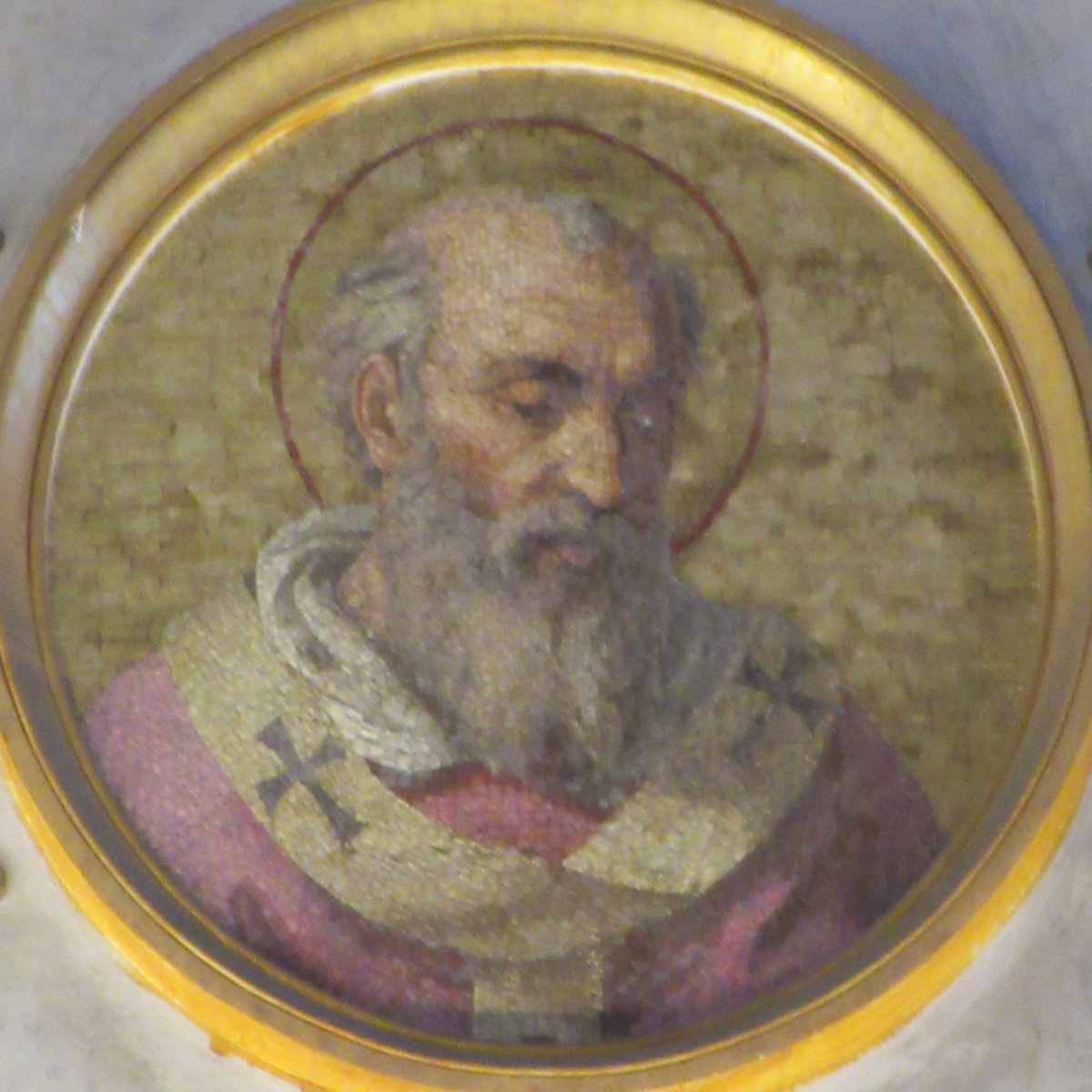 Medaillon, um 1848, in der Kirche San Paolo fuori le Mura in Rom