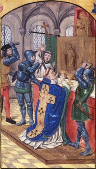 Buchmalerei, 2. Viertel des 15. Jahrhunderts: Thomas' Martyrium, in der British Library in London